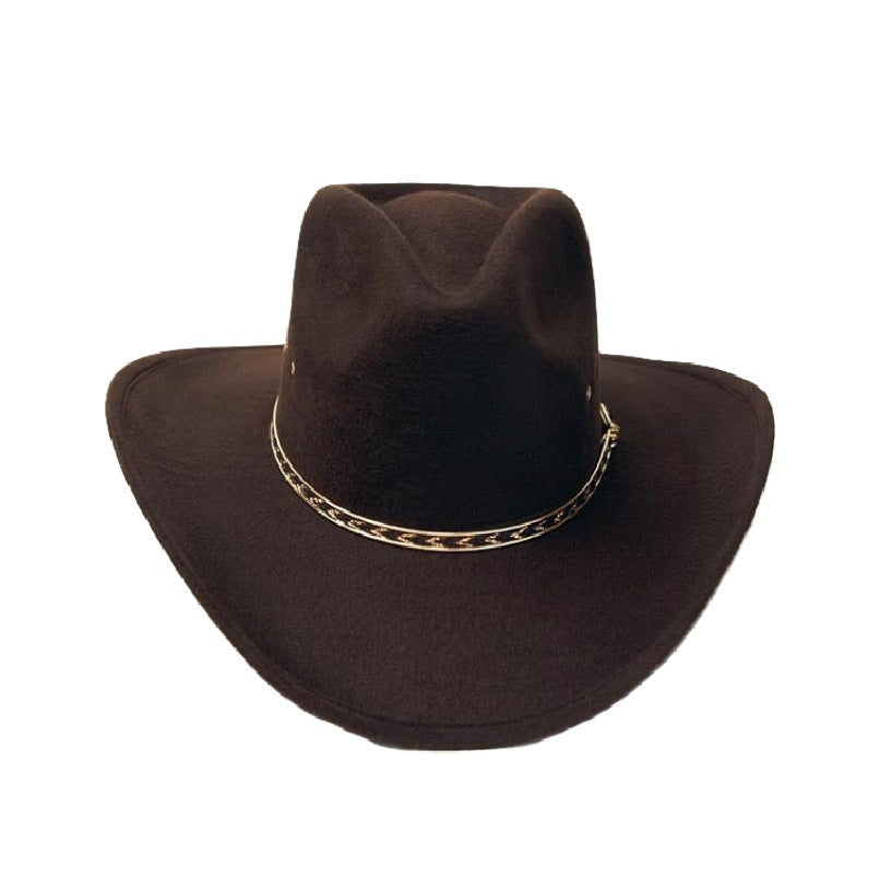 Brown Cowboy Cowgirl Hat - Costume Accessory - Unisex Adult - Small/Medium