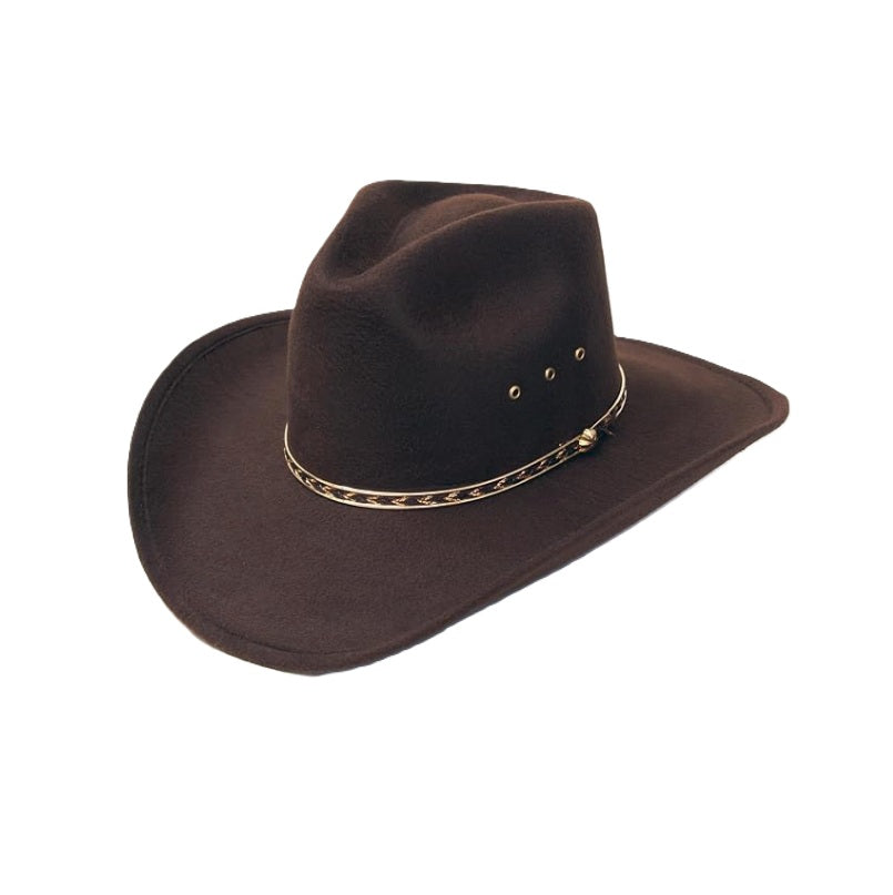 Brown Cowboy Cowgirl Hat - Costume Accessory - Unisex Adult - Small/Medium