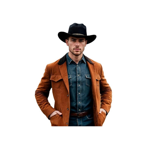 Black Cowboy Cowgirl Hat - Costume Accessory - Unisex Adult - 2 Sizes