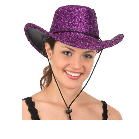 Cowgirl Hat - Green or Purple - Mardi Gras - St Patrick's - Costume Accessory