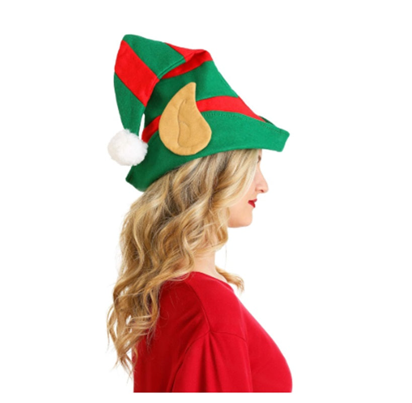 Elf Hat with Ears - Santa's Helper - Soft Felt - Unisex - Smaller Adult Teen