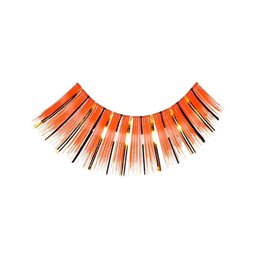Orange Eyelashes - Gold/Black Metallic - Sports - Rock Star - Costume Accessories