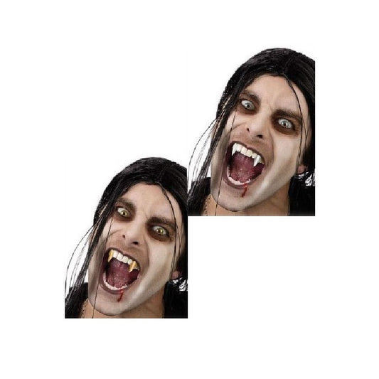Retractable Vampire Fang Teeth - Silver or Gold - Costume Accessories