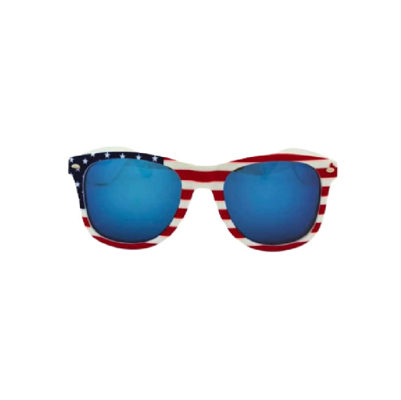 80's USA Flag Sunglasses - Multi Color Lenses - Costume Accessory