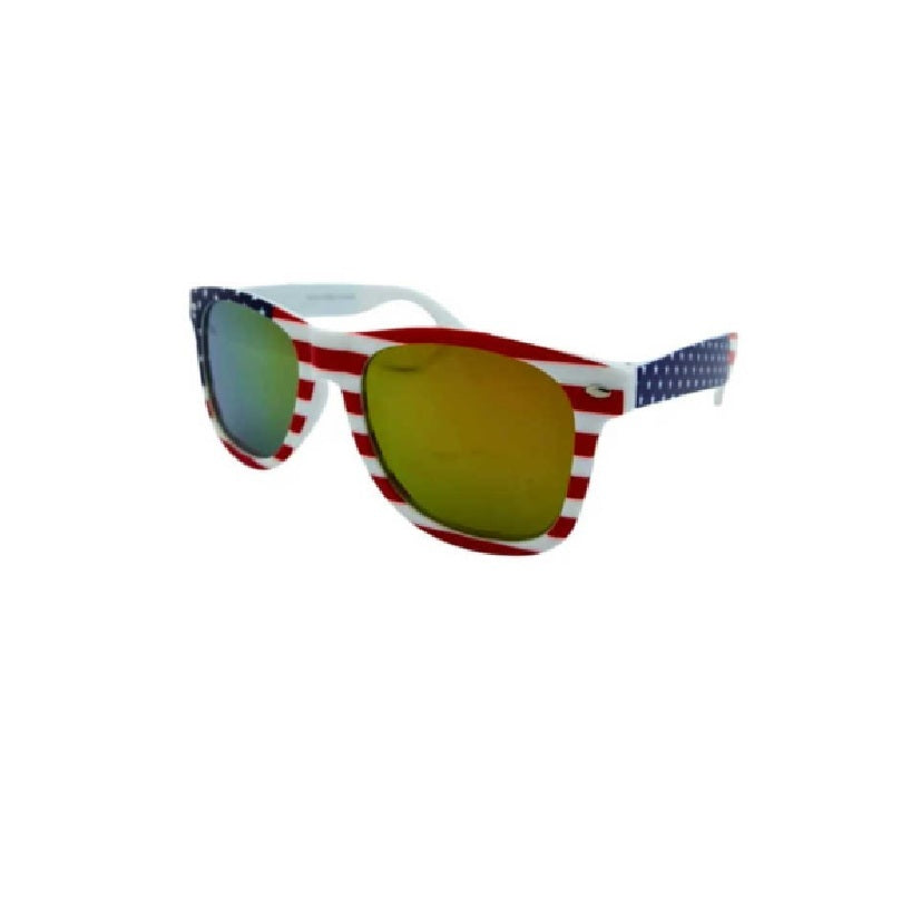 80's USA Flag Sunglasses - Multi Color Lenses - Costume Accessory