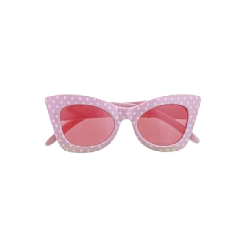 50's Cat Eye Polka Dot Glasses - Black | Blue | Pink - Costume Accessories