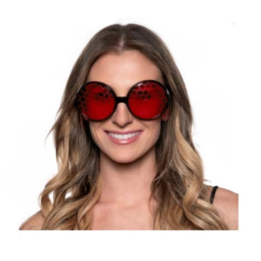 Black/Red Fly Glasses - Bug - Insect - Costume Accessories - One Size