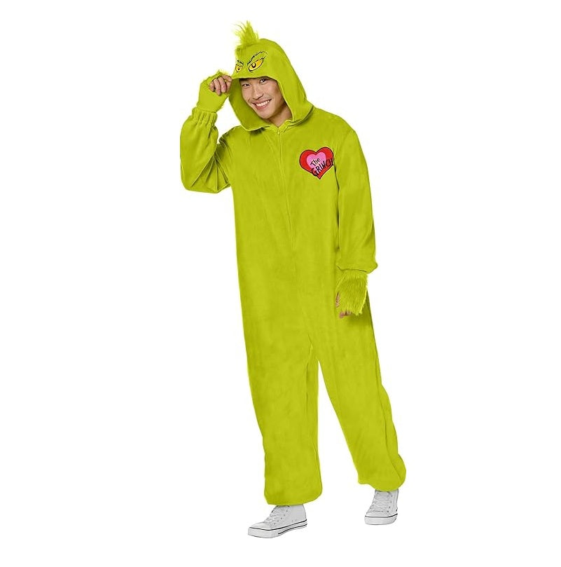 Grinch Hooded Jumpsuit - Christmas - Licensed Costume - Men - 3 Sizes