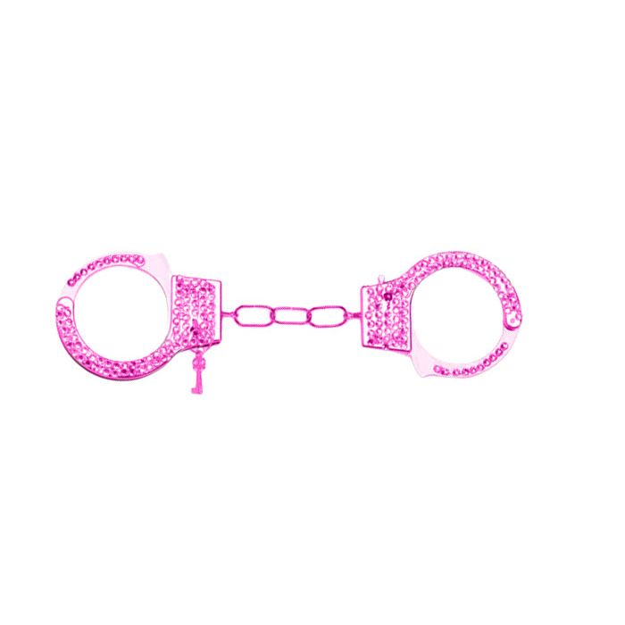 Rhinestone Handcuffs - Silver | Gold | Pink - Costume Accessory - Prop