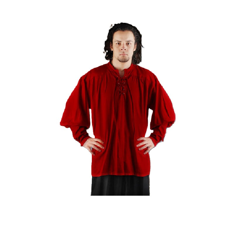 Red John Coxson Pirate Renaissance Shirt - Deluxe Costume - Men - 3 Sizes
