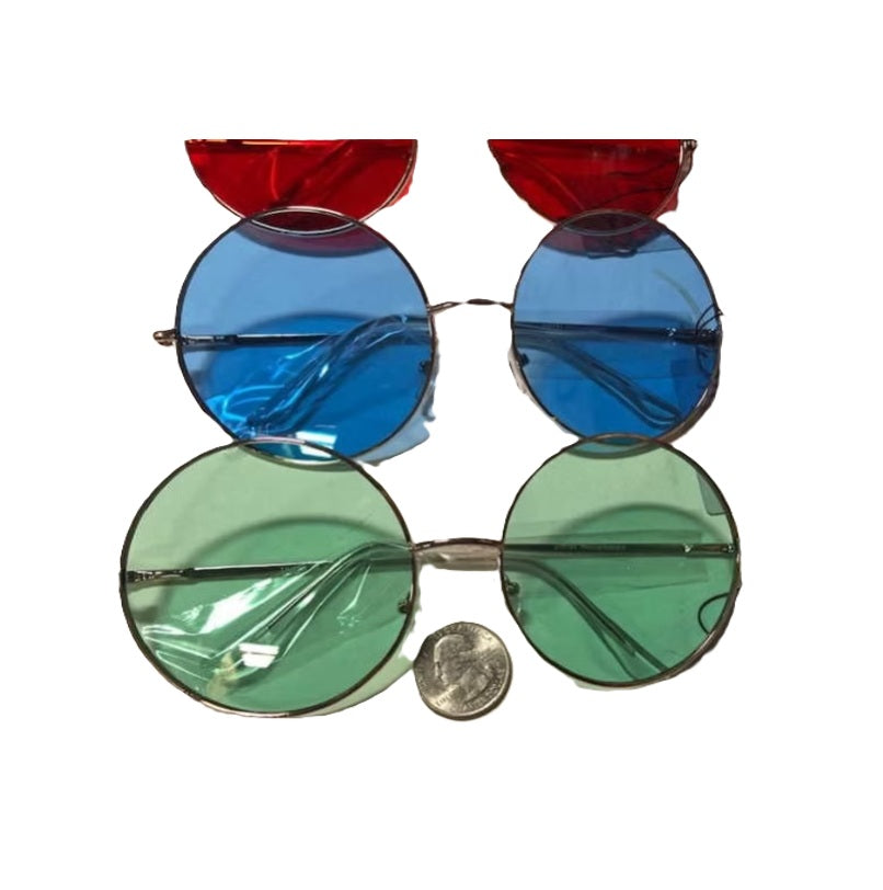 Hippie Glasses - Pink | Blue | Green | Purple | Red - Costume Accessory
