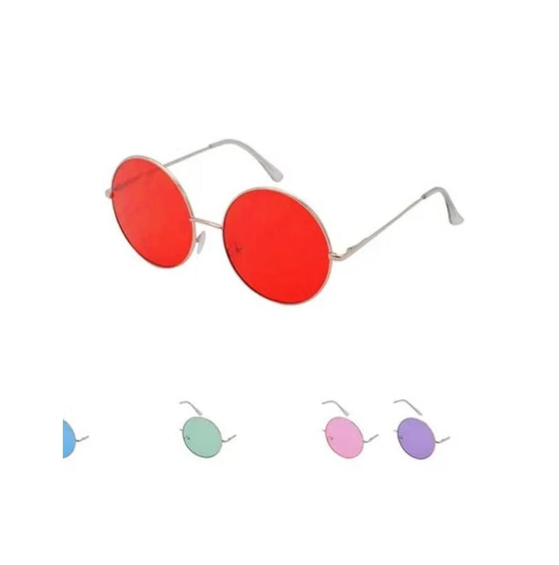 Hippie Glasses - Pink | Blue | Green | Purple | Red - Costume Accessory
