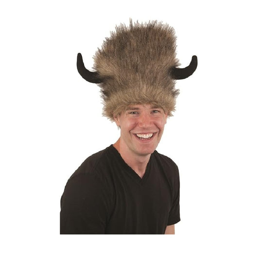 Brown/Black Buffalo Lodge Hat - Costume Accessory - One Size