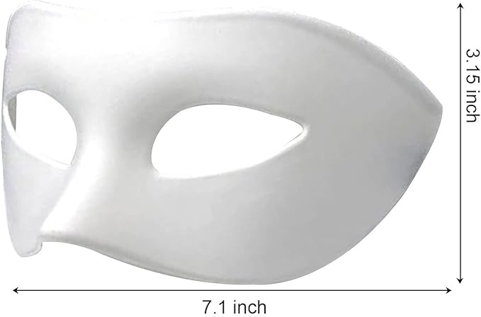 Plastic Half Mask - Gold | White | Black | Silver - Costume Accessory