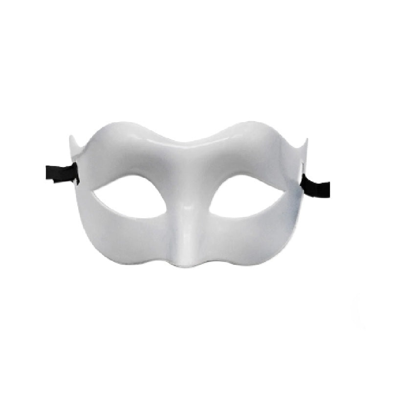 Slim Plastic Half Mask - Gold | White | Black | Silver - Costume Accessory