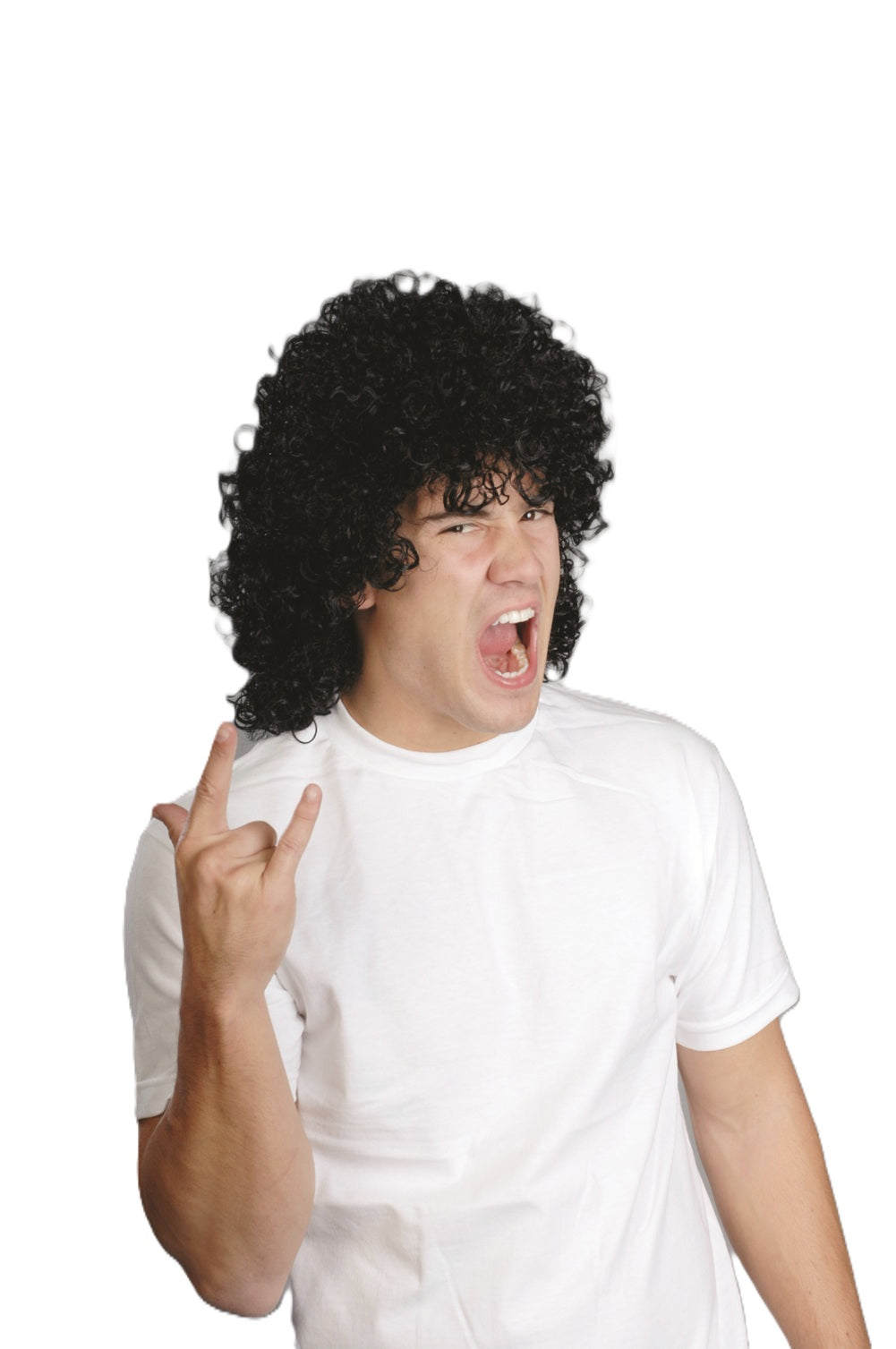 Black Michael Wig - Wet Look - Pirate - Rocker - Costume Accessory - One Size