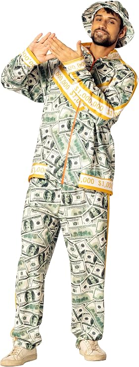 Money Suit - Track Suit - Rapper - 80's - 90's - Costume - Men