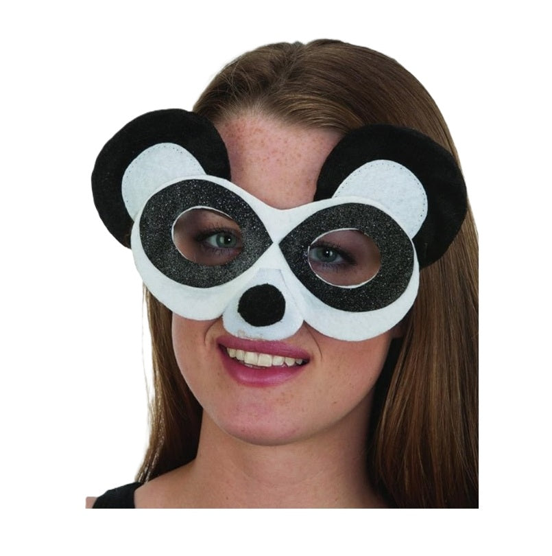 Panda Glasses - White/Black - Costume Accessory - One Size
