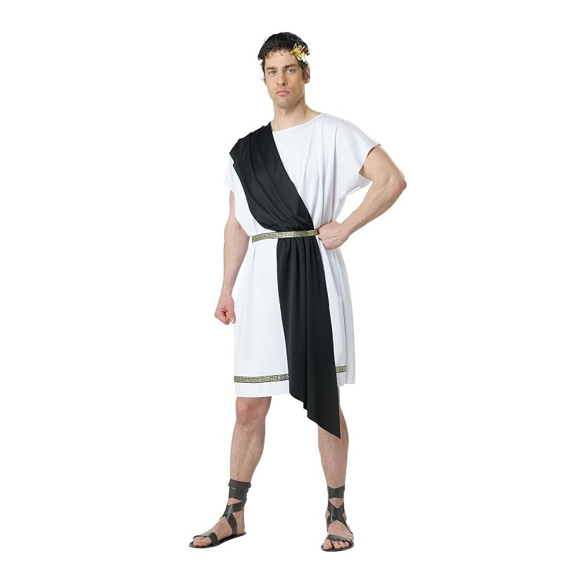Party Toga Adult Costume - Black/Gold - Roman - Costume - Adult - 2 Sizes