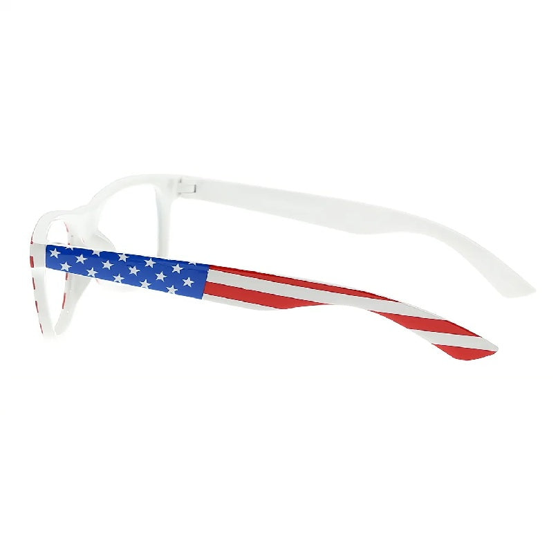 80's Glasses - Patriotic Frames - Costume Accessory - One Size