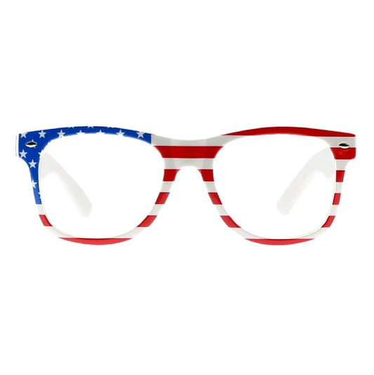 80's Glasses - Patriotic Frames - Costume Accessory - One Size