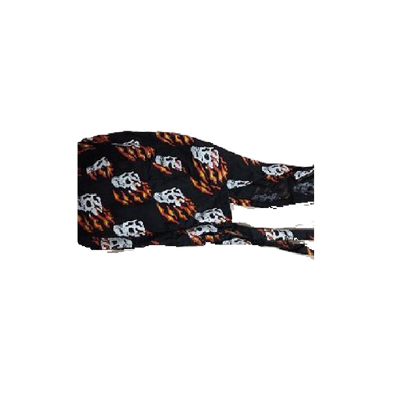 Pirate Bandana - Flaming Skulls - Costume Accessory - One Size