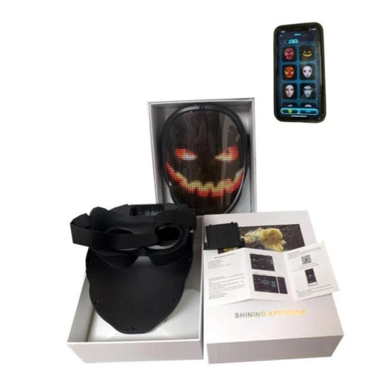 LED Programable Full Face Mask - Download App - Costume Accessory