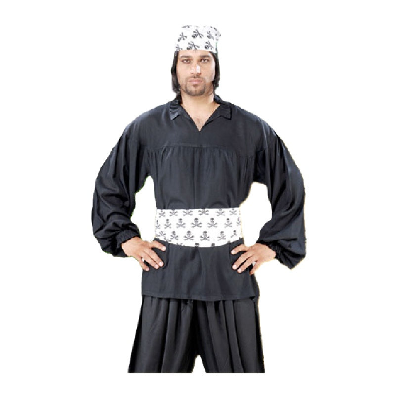 Early Renaissance Medieval Pirate Shirt - White or Black - Costume - Men - 3 XL
