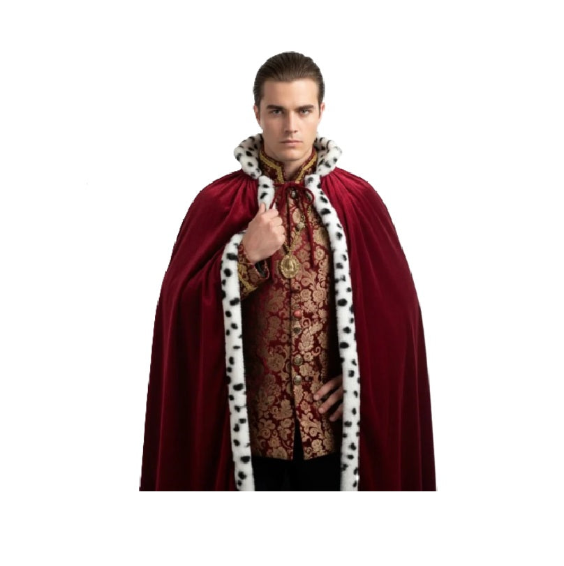 Burgundy Royal Robe - King - Queen - Costume - Adult Unisex