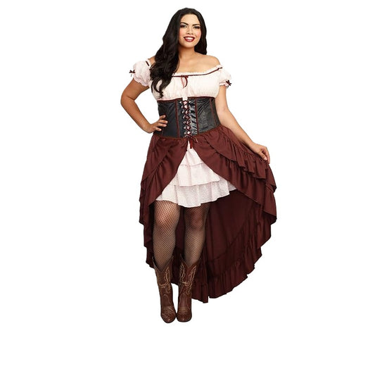 Saloon Girl - Cowgirl - Western - Costume - Women - 2 Plus Sizes