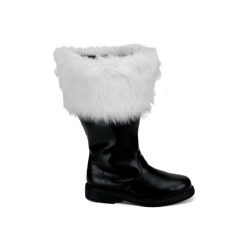 Santa Boots - Holiday - Christmas - Wide Calf - Faux Fur Trim - Men - 4 Sizes