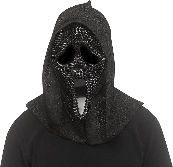 Spiked Black Scream Ghostface® Mask - 25th Anniversary - Costume Accessory