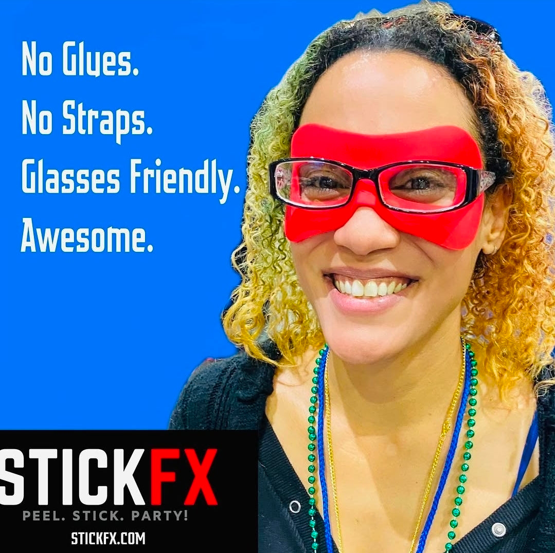 Silicone Superhero Mask – Reusable - Costume Accessory - Blue | Red | Black