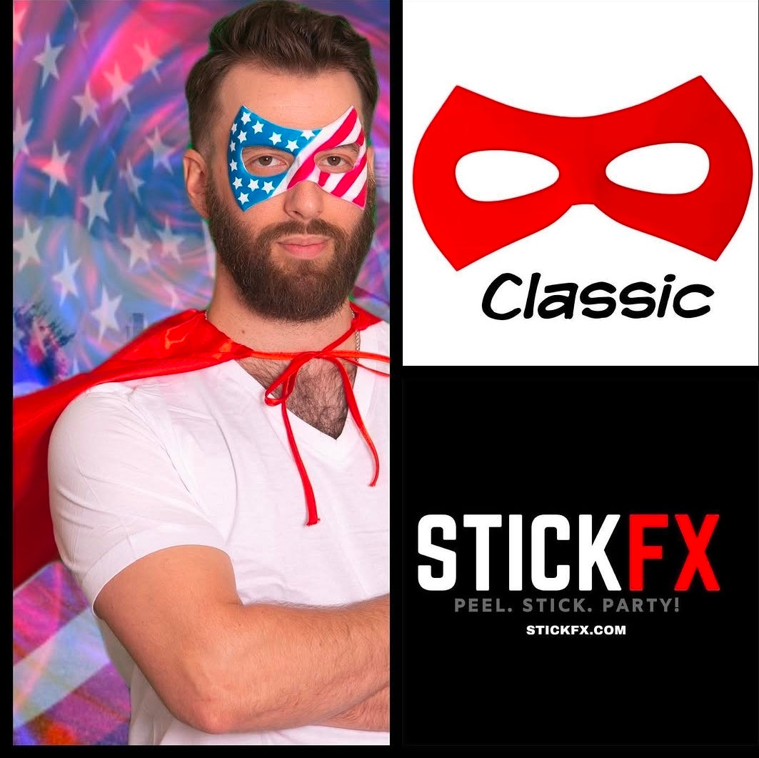 Silicone Superhero Mask – Reusable - Costume Accessory - Blue | Red | Black