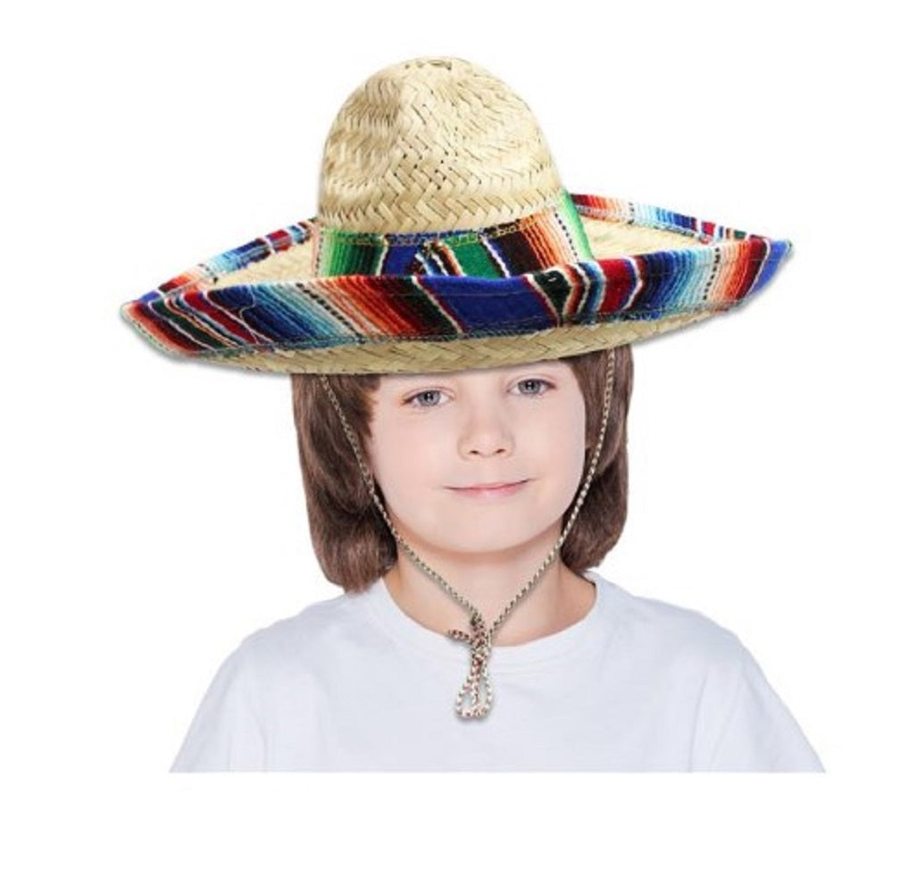 Sombrero Hat - Serape Band - Costume Accessory - Child Teen