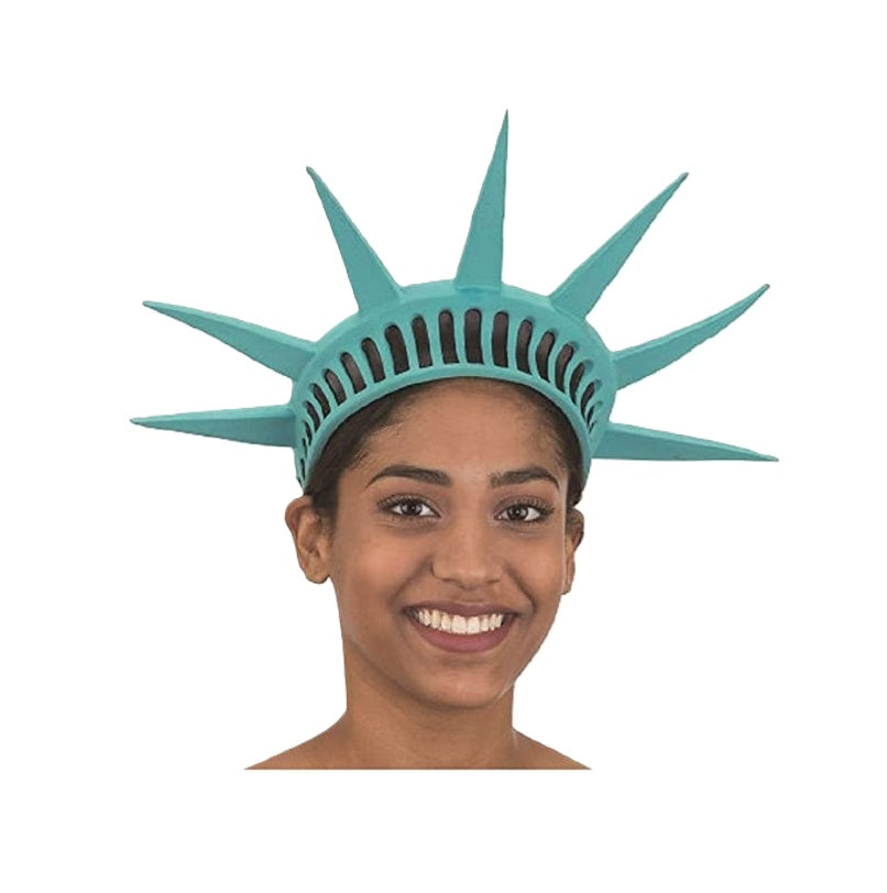 Green Rubber Statue of Liberty Headpiece - Costume Accessory - One Size