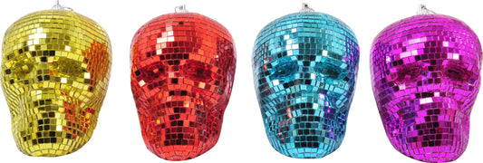 Summerween Colors Bling Mirror Ball Skull - Disco - Costume Accessory - Decor