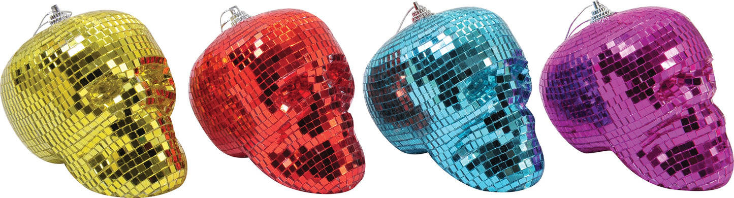 Summerween Colors Bling Mirror Ball Skull - Disco - Costume Accessory - Decor