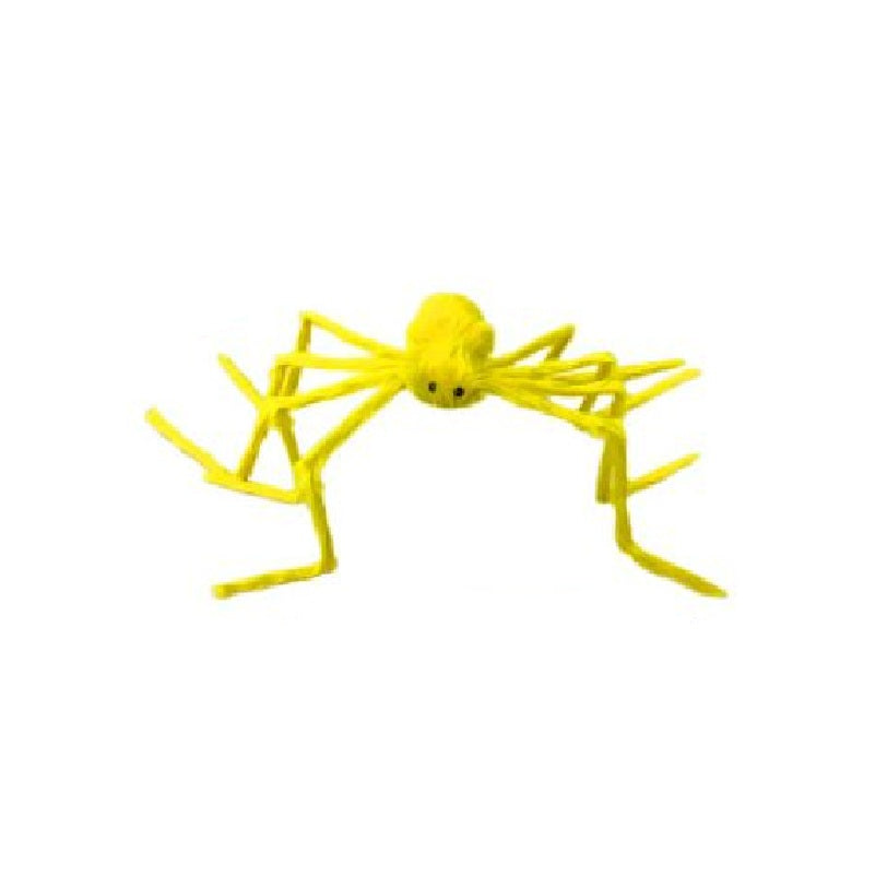 Summerween Fuzzy Posable Spider - 50" - Yellow or Pink - Costume Accessory Decor