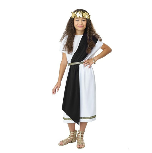 Black/Gold Toga Costume - Roman - Greek - Unisex Costume -  Child - 2 Sizes