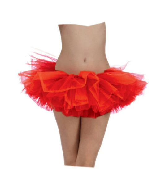 Tutu - Tulle - Red - Petticoat - 80's - Dance - Costume Accessory