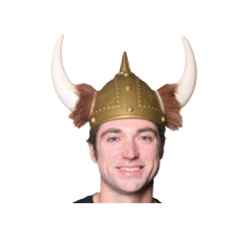 Golden Viking Helmet - Spike - Deluxe Costume Cosplay Accessory - One Size