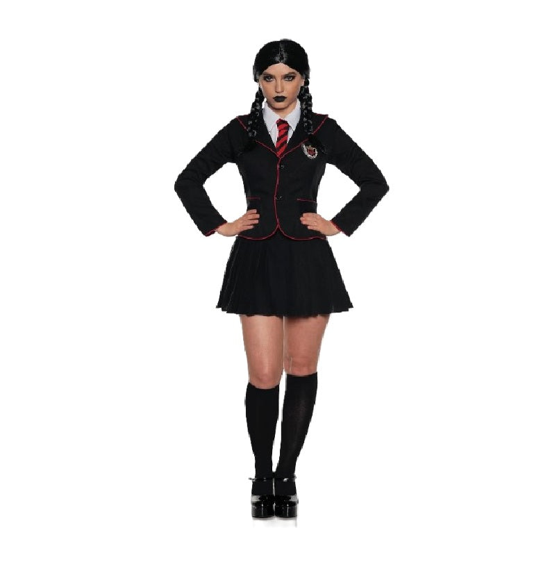Gothic Schoolgirl Mini Dress - Witch - Costume - Women - 4 Sizes