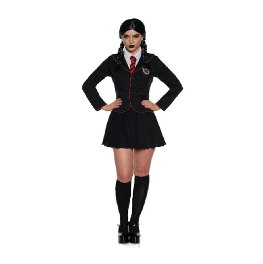 Minivestido de colegiala gótica - Bruja - Disfraz - Mujer - 4 tallas