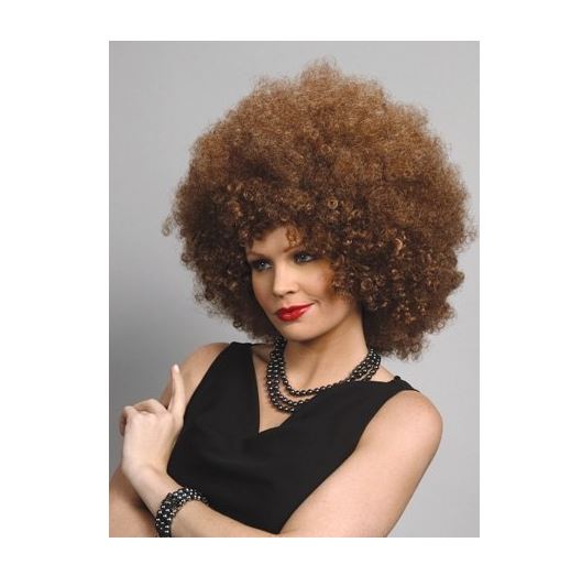 Afro Wig - Medium Brown - 60's - 70's - Costume Accessory - Adult Unisex