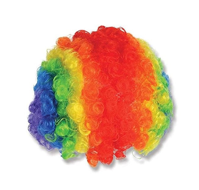 Afro Wig - Rainbow - Pride - 1960's 1970's Clown - Costume Accessory