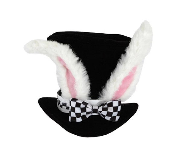 White Rabbit Hat with Ears - Alice in Wonderland - Costume Accessory - One Size