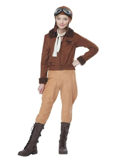 Amelia Earhart - Aviator - Pilot - Costume - Child - 3 Sizes