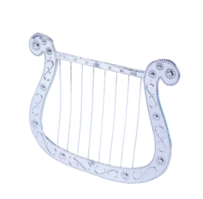 Plastic Angel Harp Prop - Silver or Gold - Easter Christmas - Costume Accessory