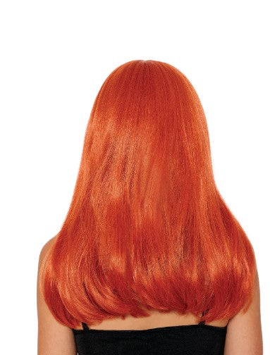 Glam Wig - Auburn - Long - Bangs - Costume Accessory - One Size